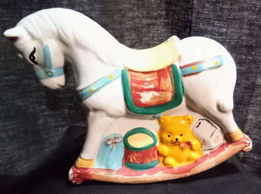 Vintage porcelain horse money box