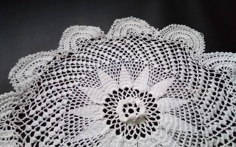 Two lovely Crocheted doilies - about 20cms across