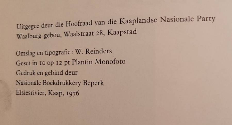 PW. BOTHA 40 JAAR -  JAN J. VAN ROOYEN