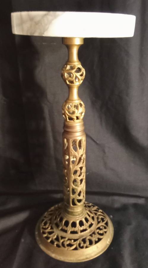 VINTAGE BRASS & MARBLE ashtray