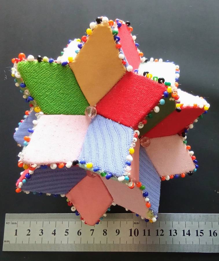Delightful vintage hand made Moravian star with bead detail