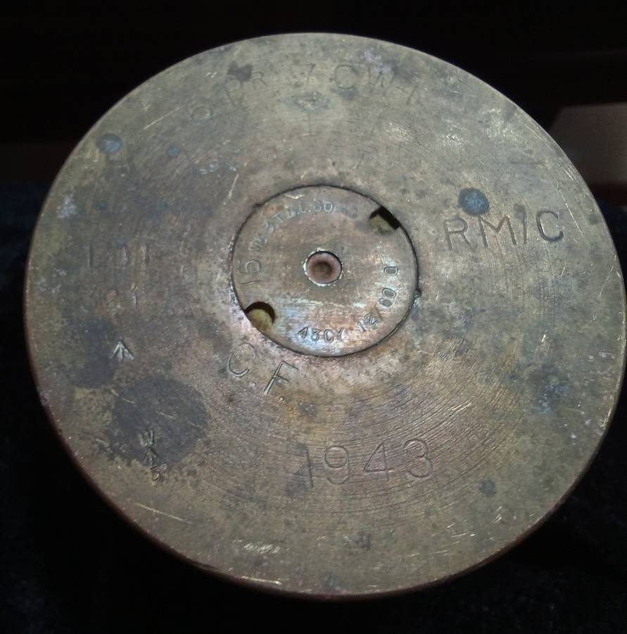 Solid brass Vintage artillery shell 1934