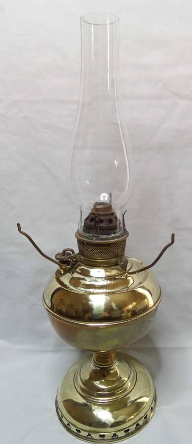 Antique Miller lamp with chimney