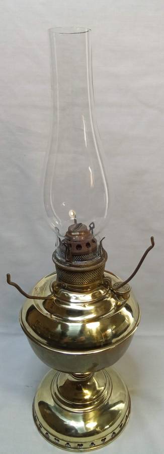 Antique Miller lamp with chimney