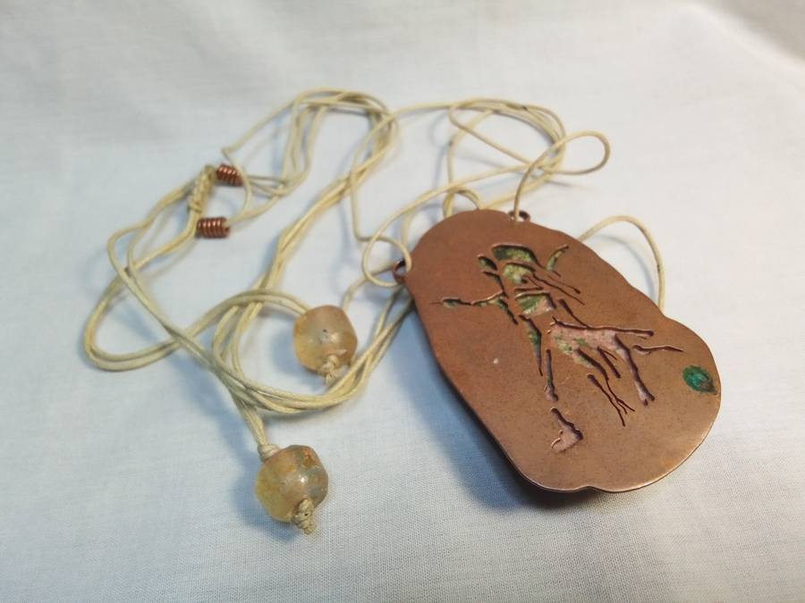 Stunning bulky hand made Unakite pendant