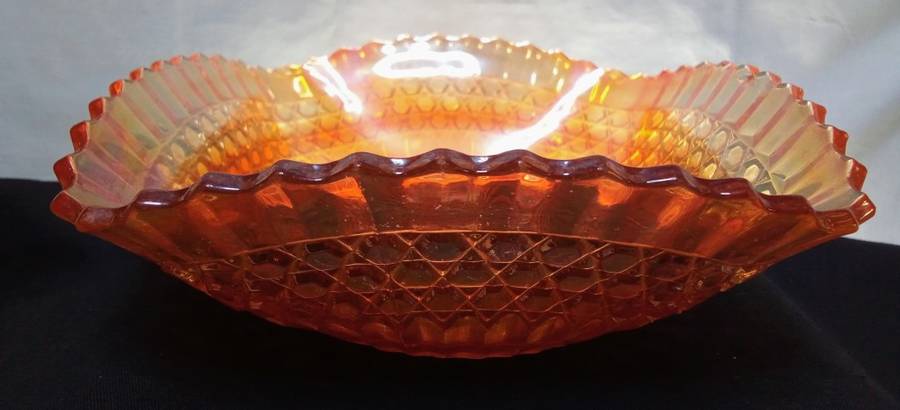 Vintage carnival glass candy dish