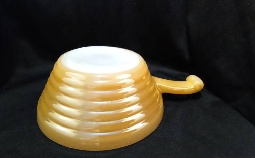 Small Vintage Milk glass Fire King saucepan