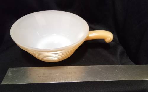 Small Vintage Milk glass Fire King saucepan