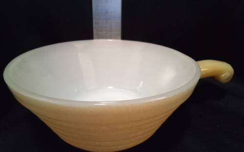 Small Vintage Milk glass Fire King saucepan