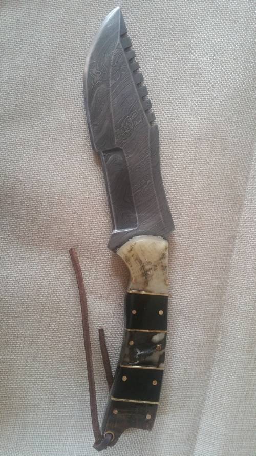 Custom Handcrafted Damascus Steel Tracker Knife