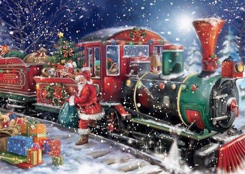 Paint By Numbers Kit - Christmas Train