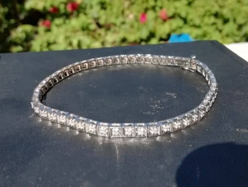 DIAMOND TENNIS BRACELET - 56 DIAMONDS!