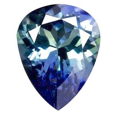 CERTIFIED 2.01 CT TANZANITE - INTENSE BLUISH VIOLET WITH GREEN FLASHES