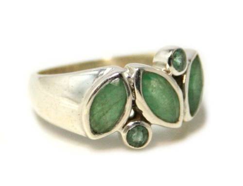 EMERALD RING - SET IN  925 SILVER