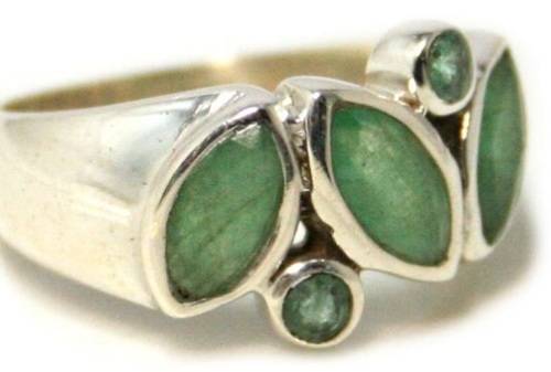 EMERALD RING - SET IN  925 SILVER