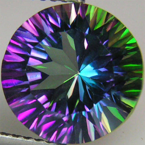 TANTALIZING  2.90 cts Concave  Mystic Rainbow TOPAZ    !