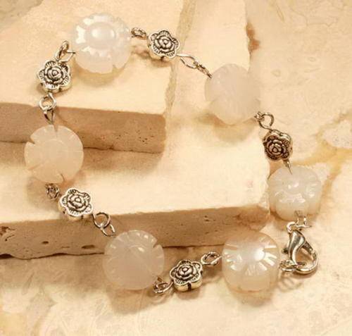 Magnificent GENUINE ROSE QUARTZ gemstones bracelet!