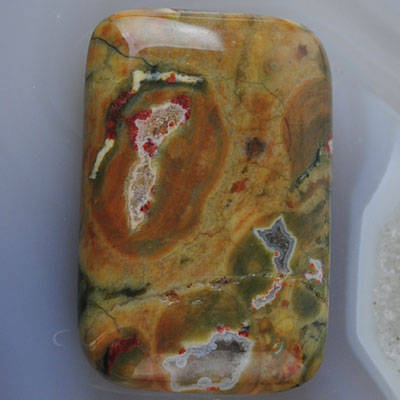 Unique, One of a kind Rhyolite RAINFOREST JASPER  gemstone !