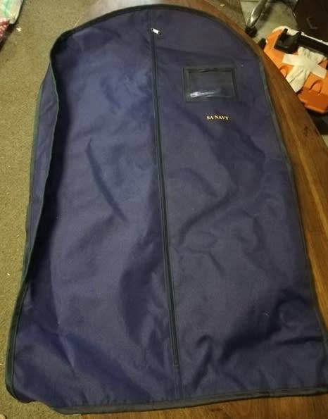 Heavy nylon Suite bag, SA Navy branded, good condition