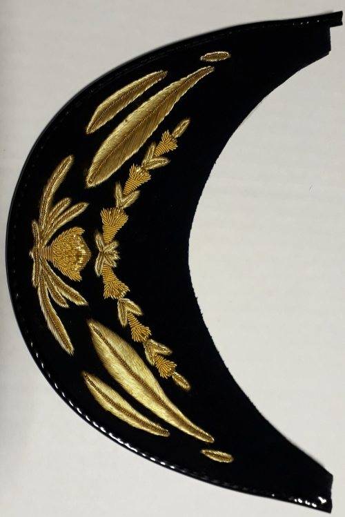 SA Navy Admiral bullion cap peak, brand new