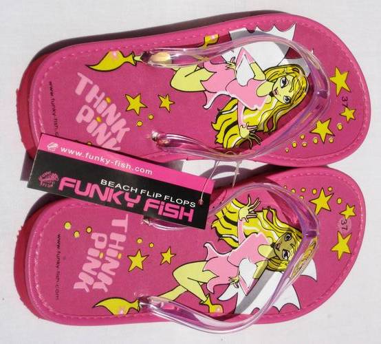 Funky Fish Beach Flip Flops - Various Sizes