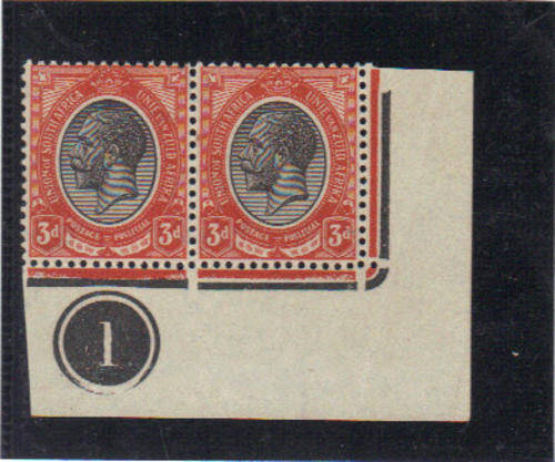 Union of South Africa Sacc7  3d Plate 1 unmounted