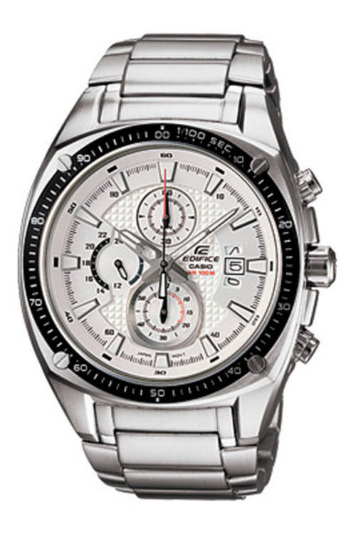 Casio Edifce  1/100-second Chronograph Watch. Stainless Steel