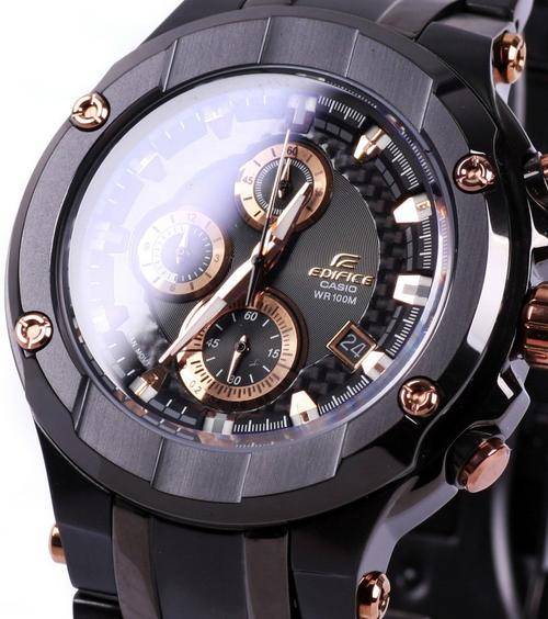 Casio Top-of-the-line  Gold Label, Super Hard Sapphire glass, Chronograph , EFX-500BK-1AV