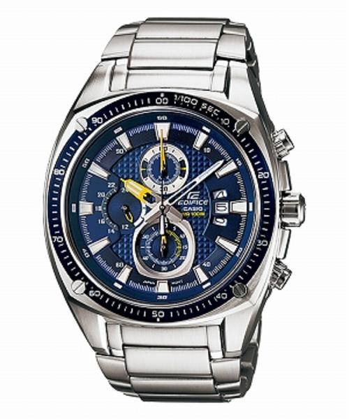 Casio Edifce  1/100-second Chronograph Watch. Stainless Steel