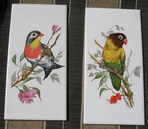 2 Collective tiles with bird motive! Beautiful!!