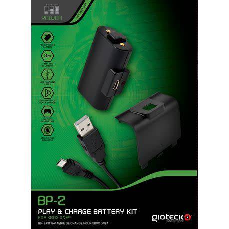 Gioteck BP-2 Play & Charge Battery Kit - Xbox One (Brand new)