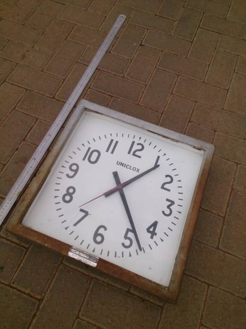 Huge Stunning Industrial Uniclox Clock (Dealesville Fire Department)