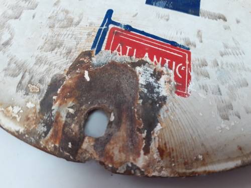 Vintage Porcelain Enamel ATLANTIC Sign! MAKE AN OFFER!!!