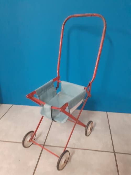 Vintage Toy Set, push pram and sleeping cot