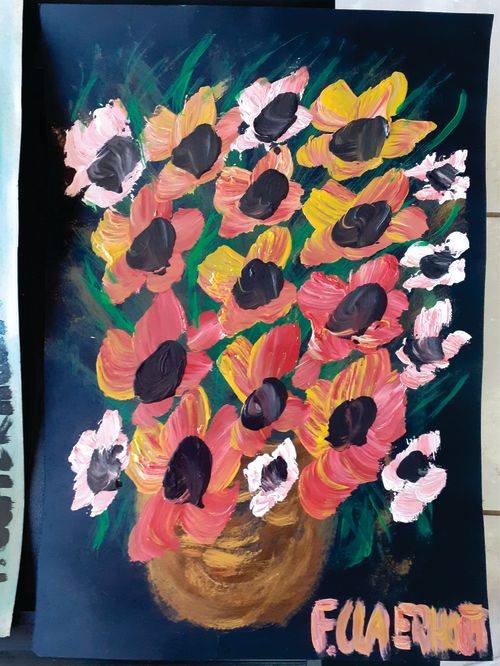 Beautiful FRANS CLAERHOUT! - FLOWERS - Acrylic, MAKE AN OFFER!