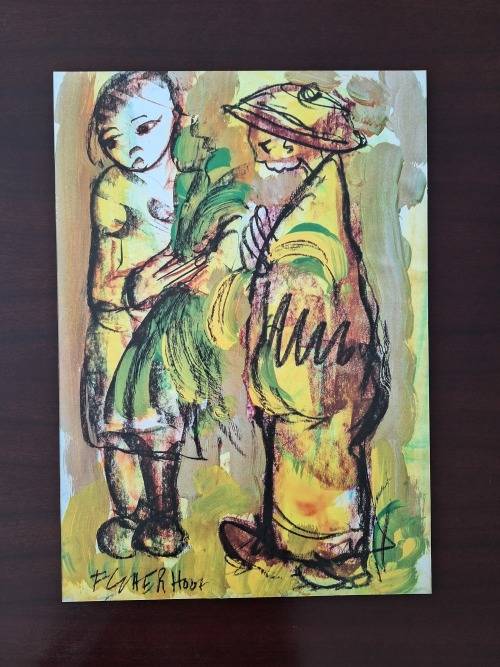 Large Frans Claerhout Print on board - 42cm x 60cm