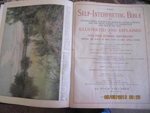 1896 - The Self-Interpreting Bible - 4 volumes