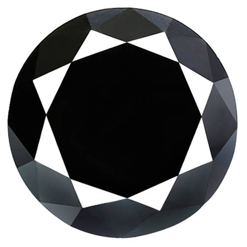 3.46ct 100% Natural Earth Mined Black Round Cut Diamond.Stunning. Untreated Unheated