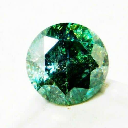 Natural Untreated 6.45 ct Round Cut Green Diamond . Fantastic!!!!