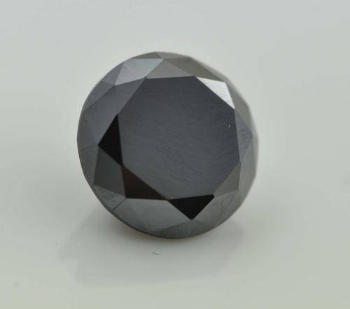 Beautiful Huge 7.82ct Certified Black Diamond Round Cut. Free Certificate
