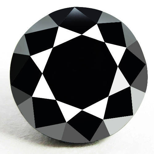 Beautiful 1.01ct Natural Earth Mined Black Round Cut Diamond.Stunning. AAAAA Quality