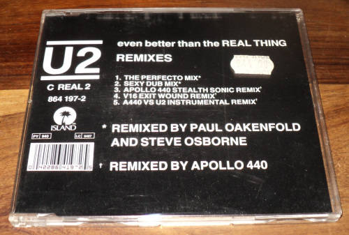 U2 - Even Better Than The Real Thing (Remixes) (CD single)