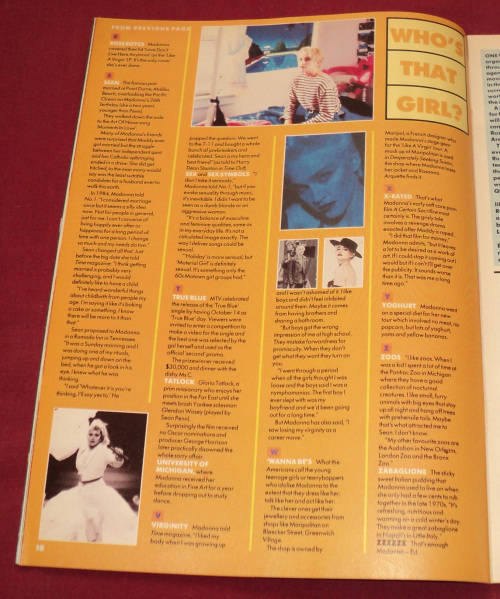 Madonna - No 1 (Number One) magazine - 18 July 1987 issue