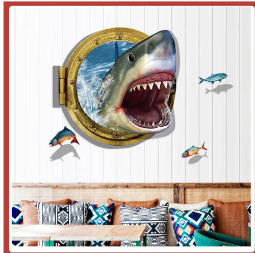 3D Removable Art Decal Wall window Sticker shark0809