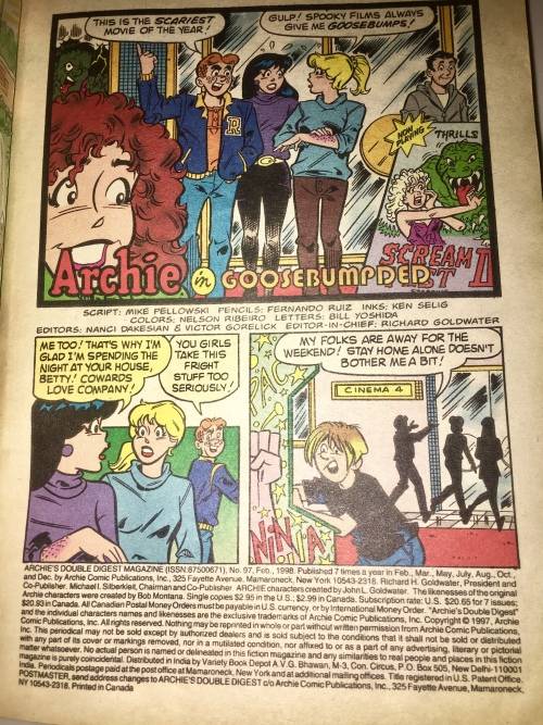 NO 97  ARCHIES (THE ARCHIE DIGEST LIBRARY)double digest