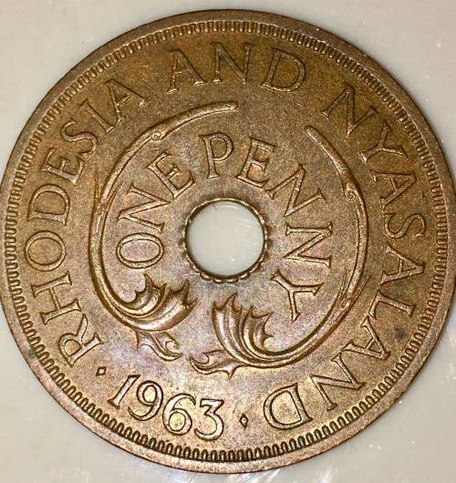RHODESIA & NYASALAND 1963 1 PENNY