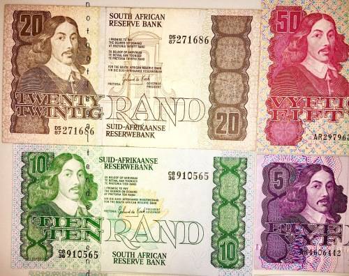 COMPLETE SET OF JAN VAN RIEBEEK 1973 DE KOCK HIGH GRADE NOTES [1 BID TAKES ALL]