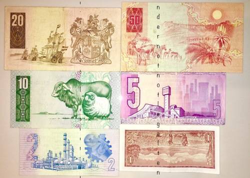 COMPLETE SET OF JAN VAN RIEBEEK 1973 DE KOCK HIGH GRADE NOTES [1 BID TAKES ALL]