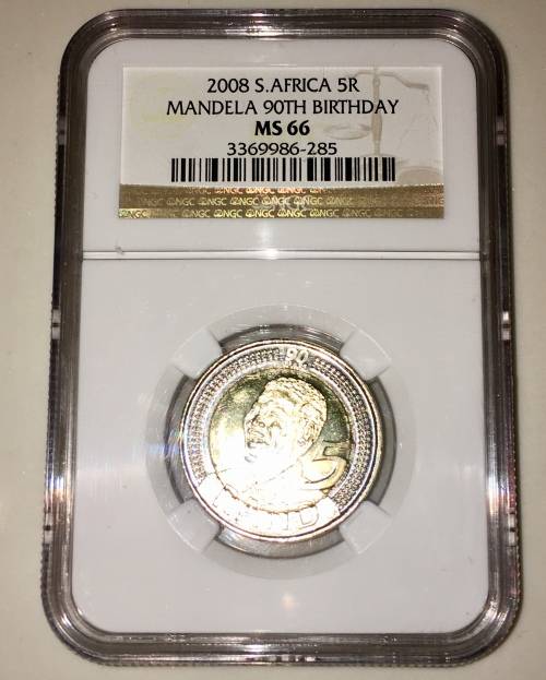 MANDELA 90TH BIRTHDAY  R5 MS66 NGC 2008