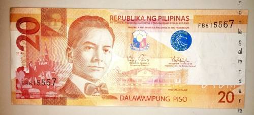 PHILIPPINES 20 PISO HIGH GRADE NOTE